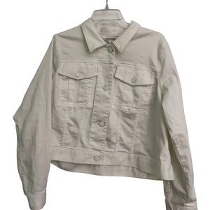 Lane Bryant Cream Jean Jacket 18 NWT cute denim